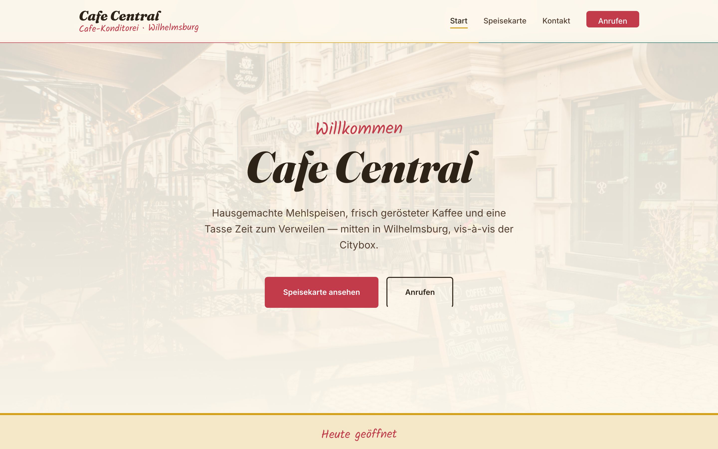 Cafe Central Website