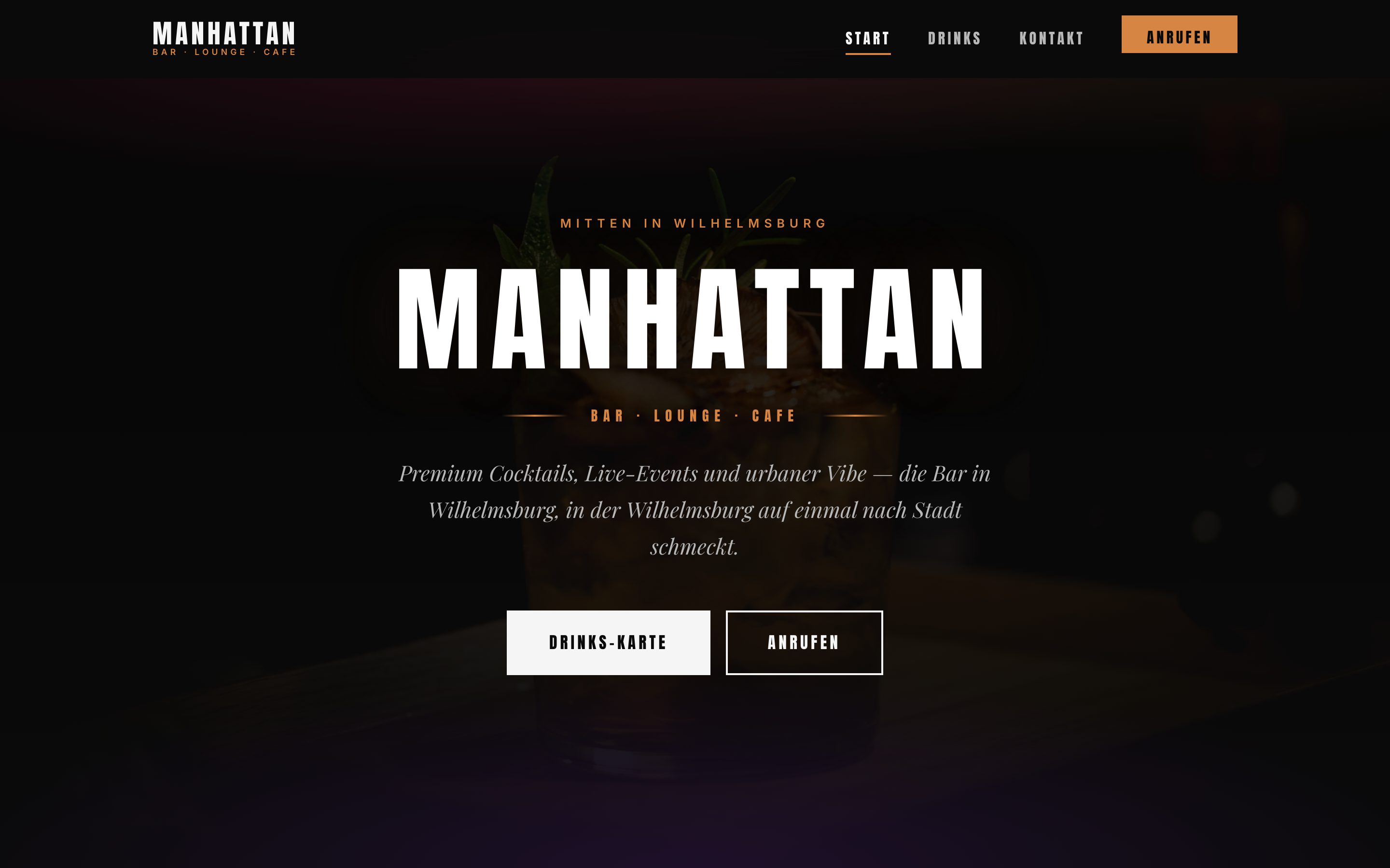 Manhattan Bar & Lounge Website
